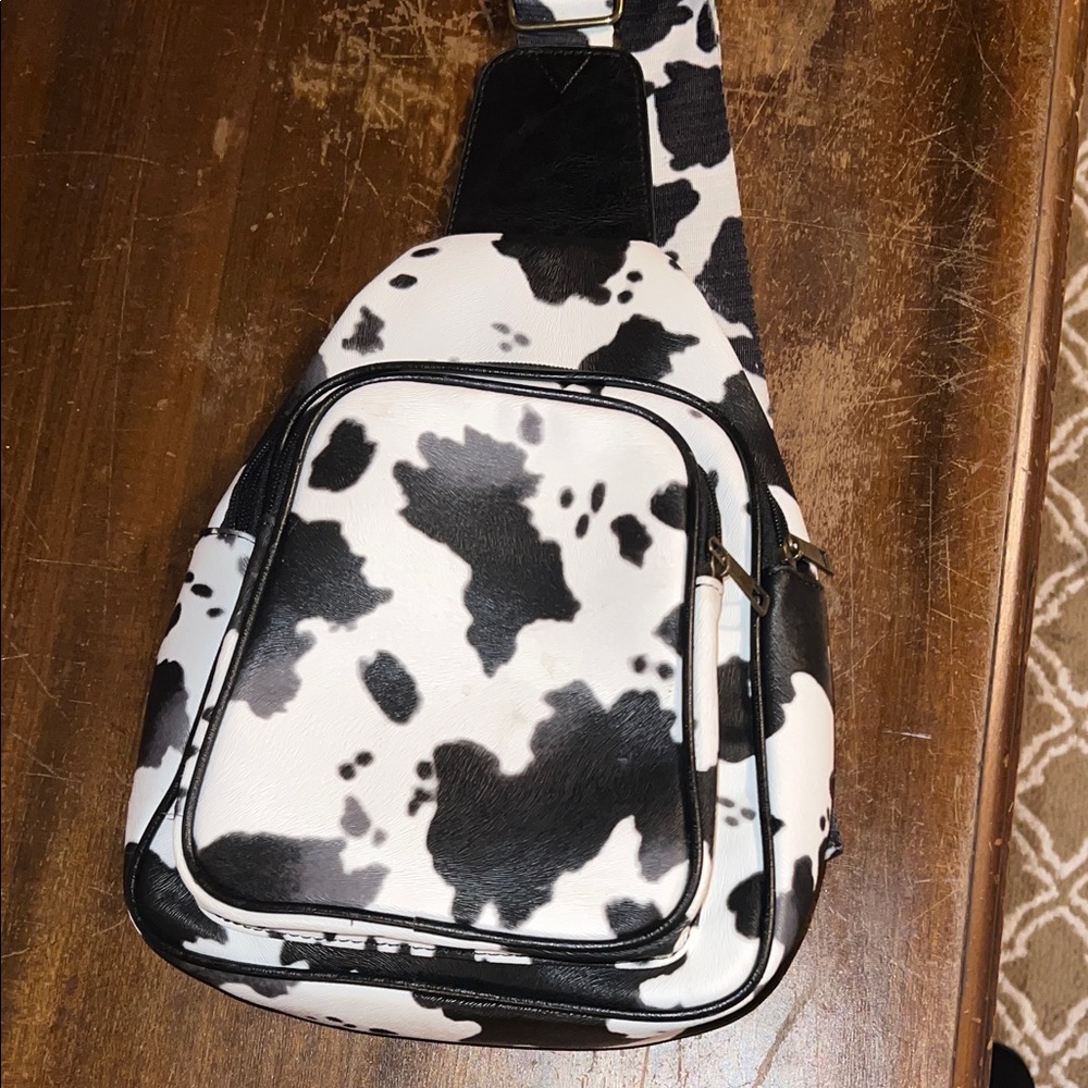 Cow Print Sling Bag